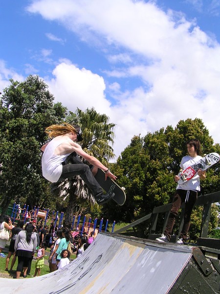 A skater at the Grey Lynn Festival